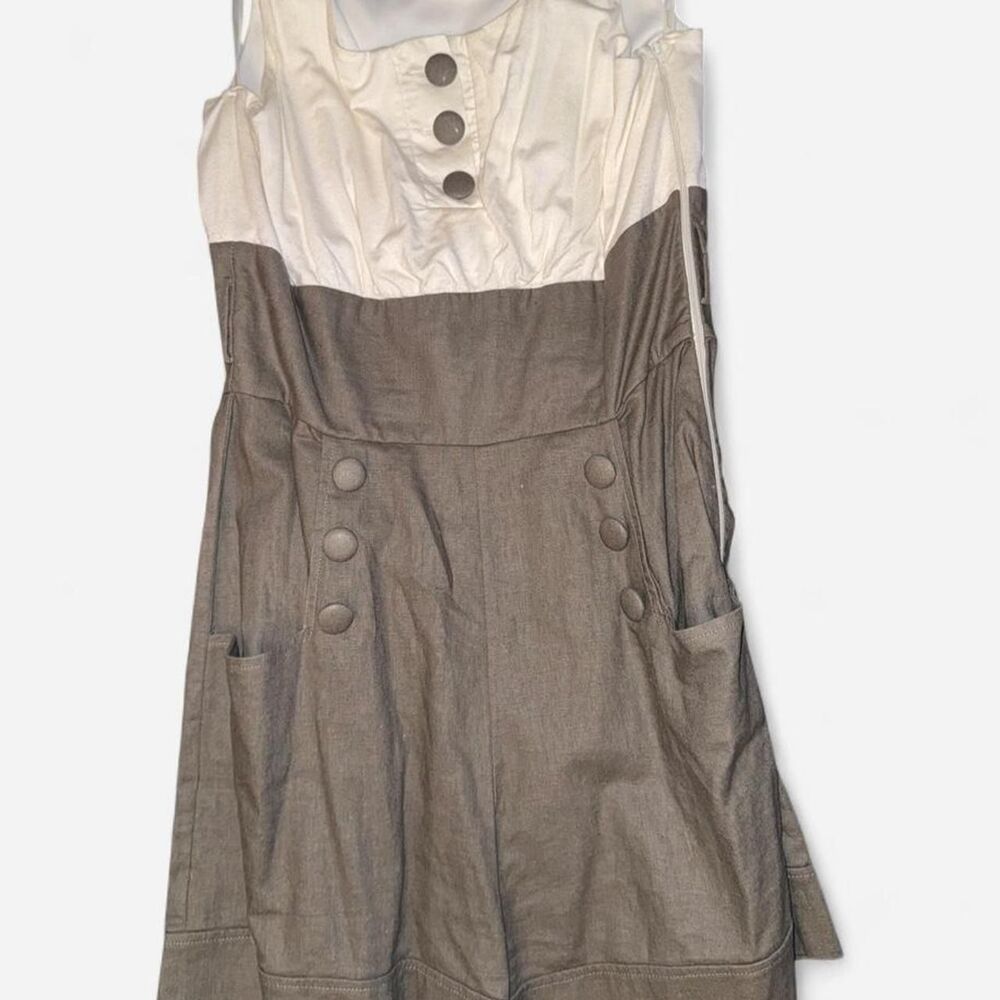 Papaya Women's Brown and Grey Playsuit-romper